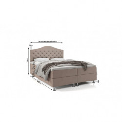 Boxspringbett Olmo 2 Bettkasten Bonell Matraze und 4 cm Toper