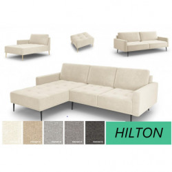 Set HILTON Moderne Stil - Sofa, Ecksofa, Sessel, Hocker, Chaiselongue