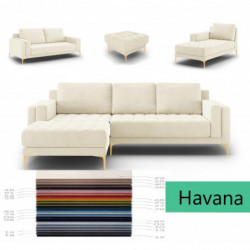 Set HAVANA Moderne Stil - Sofa, Ecksofa, Sessel, Hocker, Chaiselongue