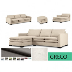 Set GRECO Moderne Stil - Sofa, Ecksofa, Sessel, Hocker, Chaiselongue