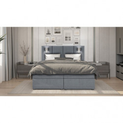 Boxspringbett Cisa 2 Bettkasten Bonell Matraze und 4 cm Toper