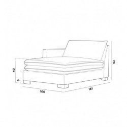 Chaiselongue GRECO Moderne Stil