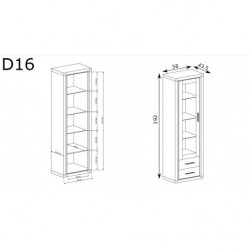 Schrank Denver Sonomaeiche für Ihr Wohnzimmer, Esszimmer.