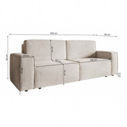 Sofa Madeira mit Schalffunktion -Cord