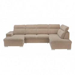 Ecksofa IDEAL -Cord mit Schalffunktion - U Form zum Entspannen Bettsofa Moderne Stil -329cm x 215cm