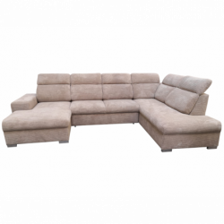 Ecksofa IDEAL -Cord mit Schalffunktion - U Form zum Entspannen Bettsofa Moderne Stil -329cm x 215cm