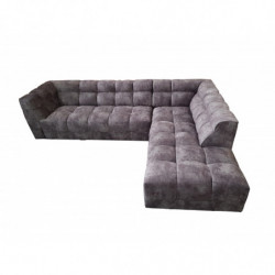 Ecksofa Rumi -Palladium-Stoff- Sofa zum Entspannen Moderne Stil - Ottomane Links-Rechts